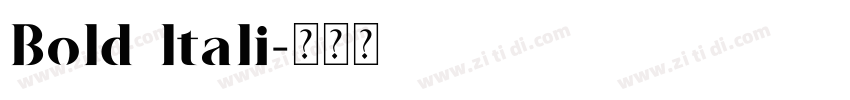 Bold ltali字体转换